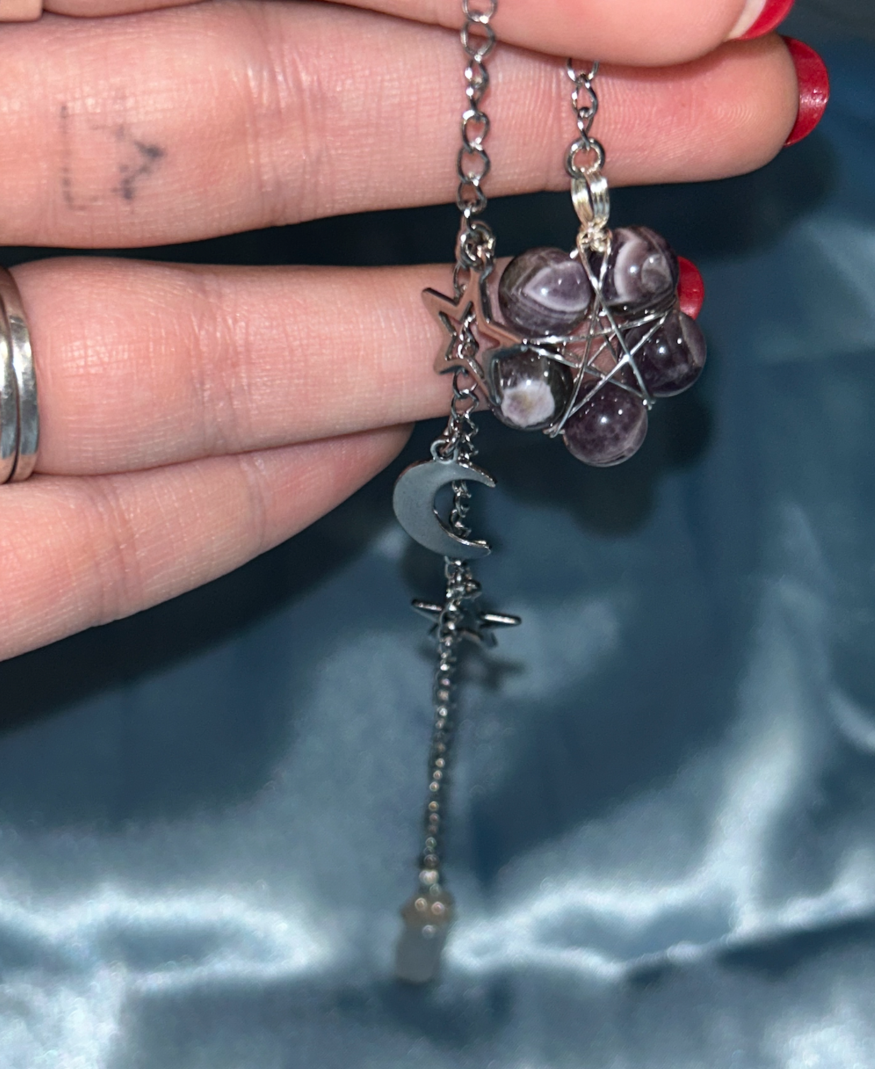 Amethyst Pentagram Pendulum